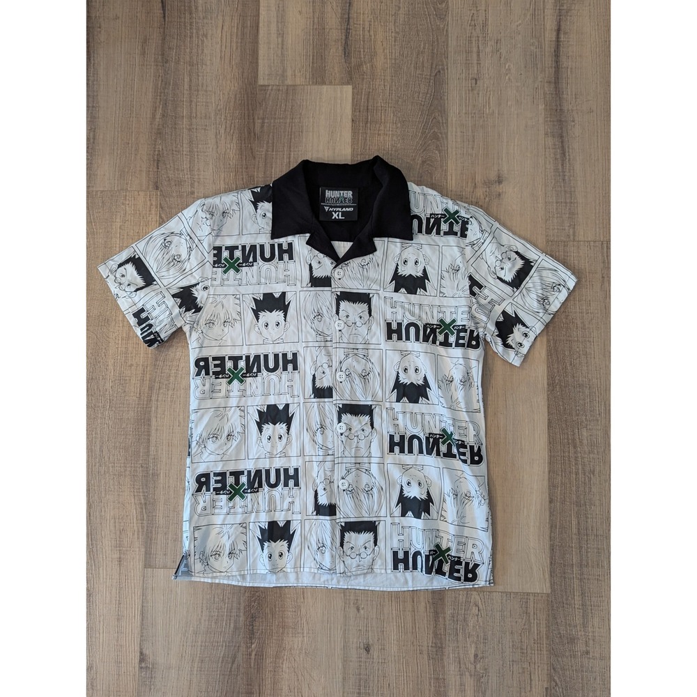 Hypland Hunter x Hunter Button Up Shirt XL Anime Manga Camp Collar Lyocell